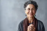 An older woman smiling